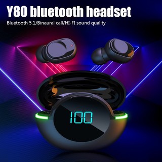 Y80 tws tai nghe tai nghe không dây 5.1 Tai nghe di động trong tai nghe bluetooth không thấm nước với tai nghe tai
