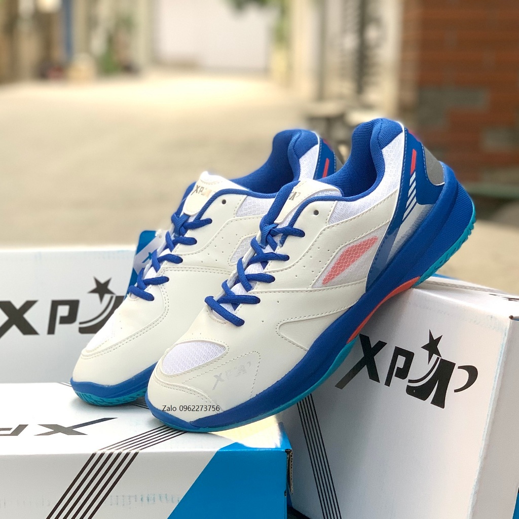 Giày cầu lông, giày bóng chuyền XP CL05 trắng xanh, xanh chính hãng