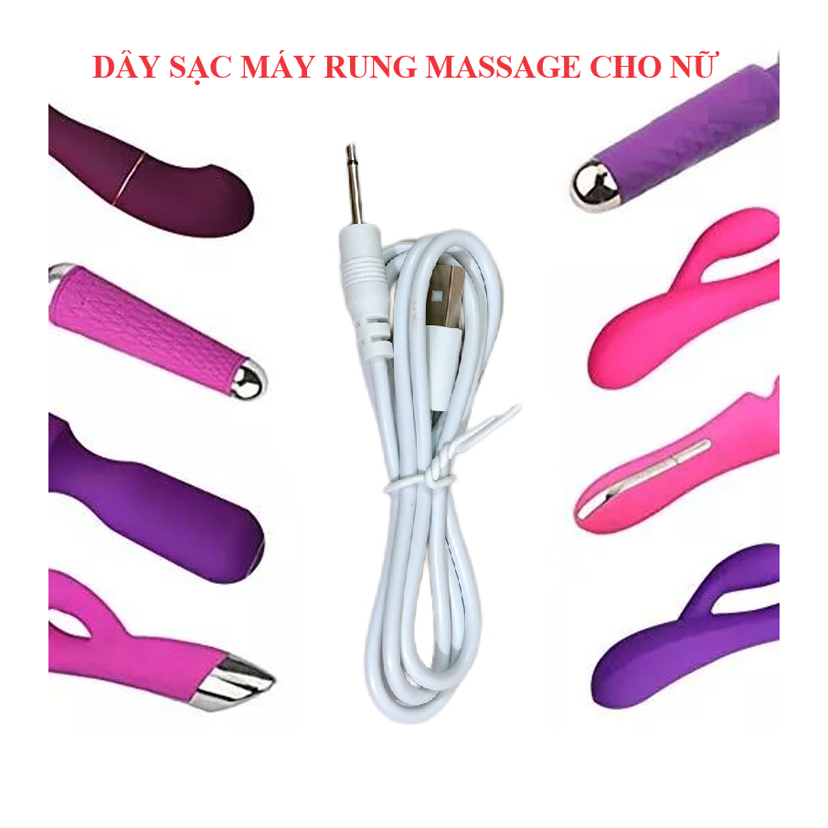 DÂY CÁP SẠC CHO MÁY RUNG, MASSAGE CHO NỮ.