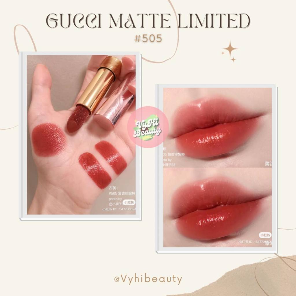 Son thỏi Gucci Rouge À Lèvres Mat nắp hồng limited