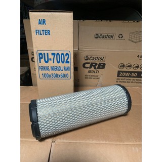 Lọc gió động cơ, lọc gió máy xe nâng, xe công trình, máy xúc komatsu, mitsubishi, toyota...đít cao su mã lọc pu-7002.