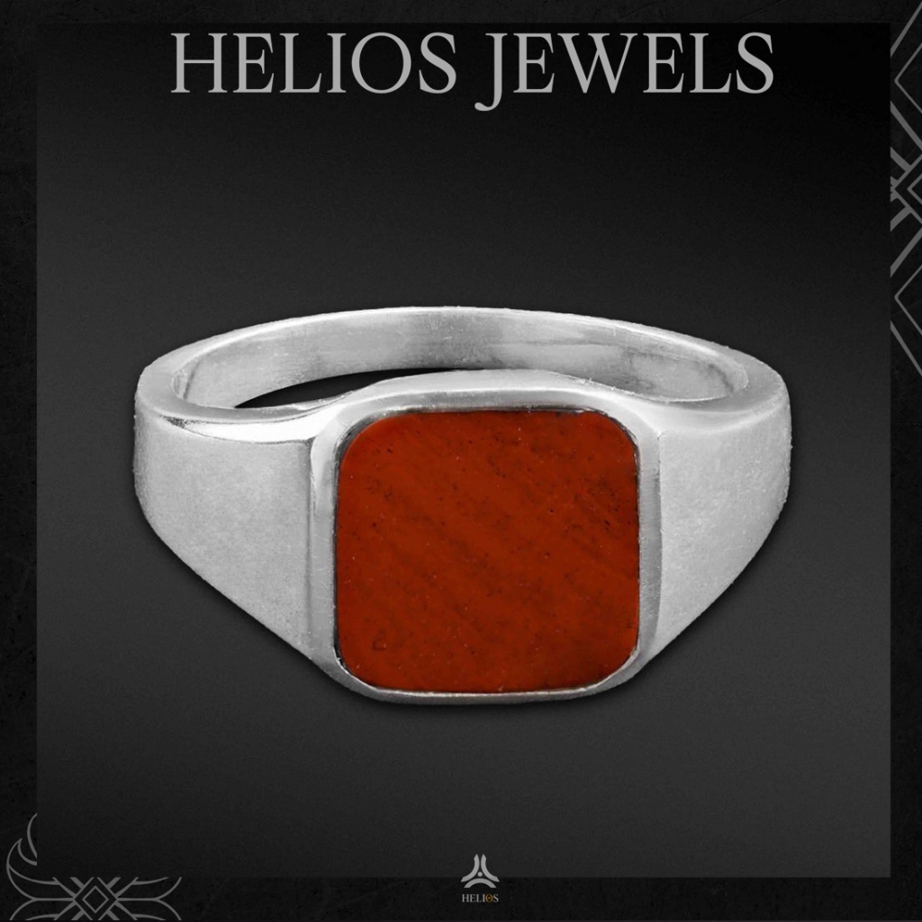 Nhẫn Bạc S925 Gentlemen Red Jasper Ring Helios Silver Original