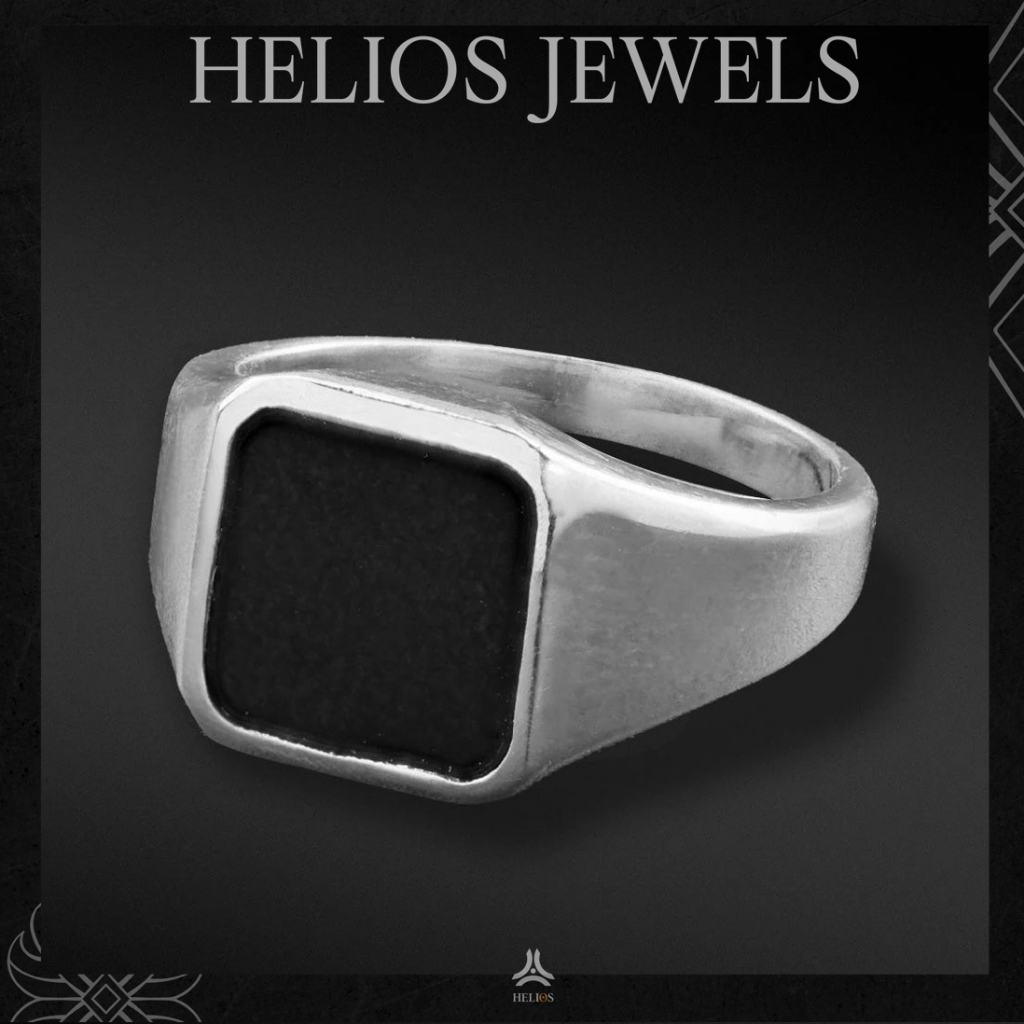 Nhẫn Bạc S925 Gentlemen Onyx Stone Ring Helios Silver Original