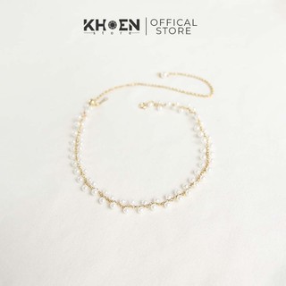 Vòng cổ choker ngọc Vàng - Khoen store