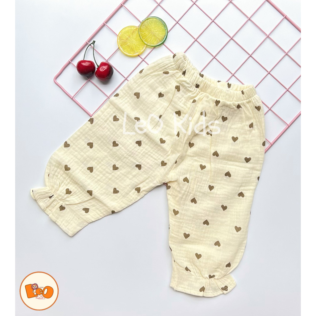 Bộ đồ dài tay cánh tiên cho bé gái vải xô muslin cao cấp mềm mịn