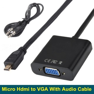 Cáp Chuyển Micro HDMI Sang VGA Có Audico - Micro HDMI To VGA