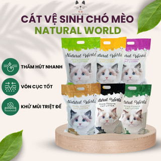 Cát Vệ Sinh Cho Mèo NW NATURAL WORLD 4Kg Vón Cực Nhanh, Rất Ít Bụi Dùng Cho Máy Vệ Sinh và Khay Vệ Sinh