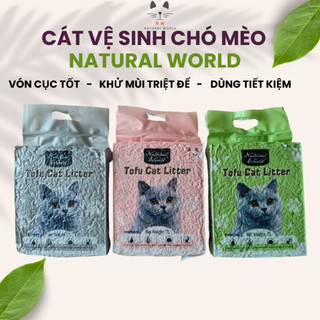 Cát vệ sinh cho mèo nw natural world đậu nành mix 7l 2.5kg