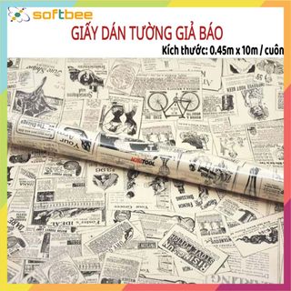 Giấy dán tường giả báo, kích thước 0.45m x 10m / cuộn