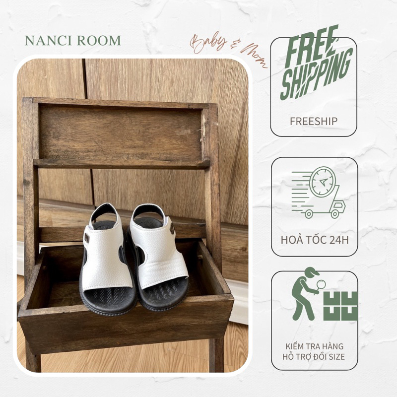 Sandal bé trai đế chống trượt em bé Nanci room