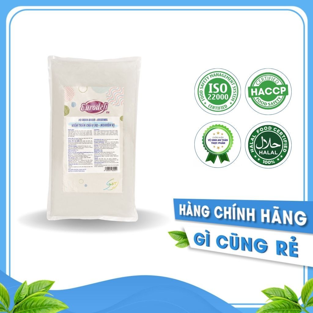Viên Trân Châu 3Q Boba Ball - Nguyên Vị - Eurodeli VN