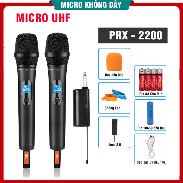 Bộ Micro không dây hát Karaoke - Chuyên Dùng Cho Loa Kéo, Amply, Vang - Bảo hành 12 Tháng