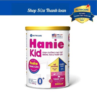 Sữa bột nutricare hanie kid 0+ 800g cho trẻ biếng ăn suy dinh dưỡng.