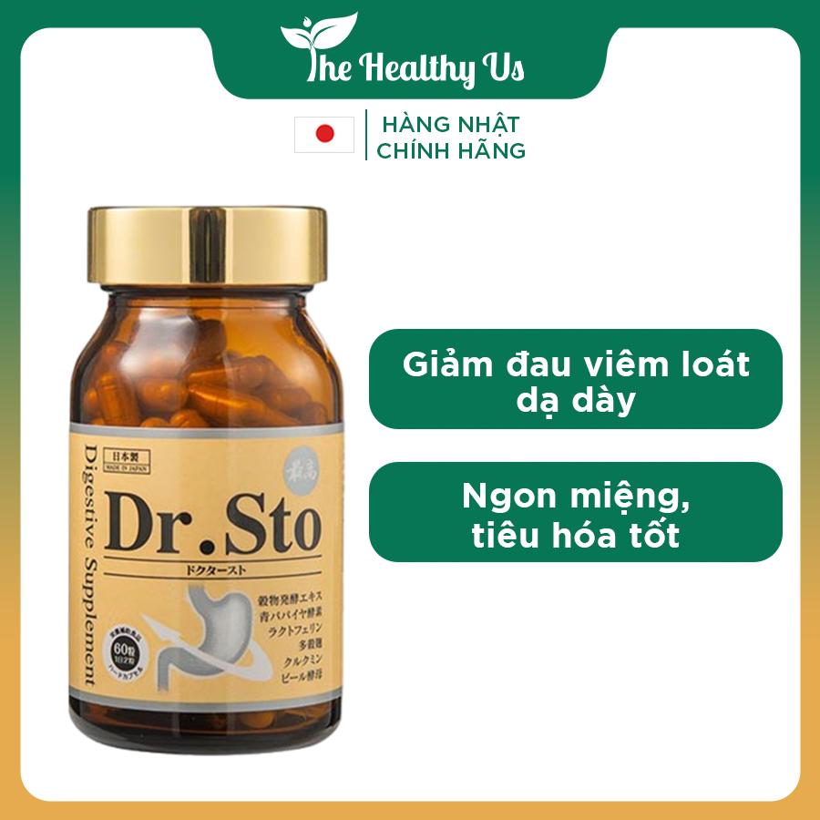 Viên uống Dr. Sto Jpanwell hỗ trợ giảm triệu chứng đau và viêm loét dạ dày (60 viên)