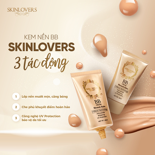 [Tặng nước tẩy trang 100ml] BBCream Skinlovers che khuyết điểm 3 trong 1 40ml