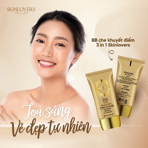 [Tặng nước tẩy trang 100ml] BBCream Skinlovers che khuyết điểm 3 trong 1 40ml