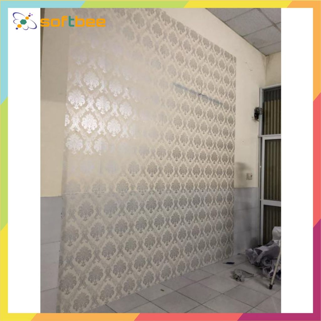 Giấy dán tường chất liệu decal chống thấm, kích thước 0.45m x 10m / cuộn, có sẵn keo mặt sau