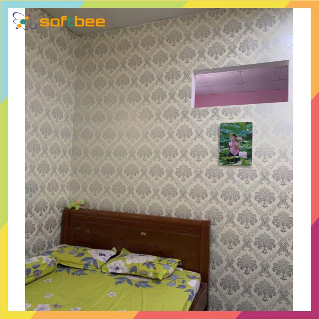 Giấy dán tường chất liệu decal chống thấm, kích thước 0.45m x 10m / cuộn, có sẵn keo mặt sau