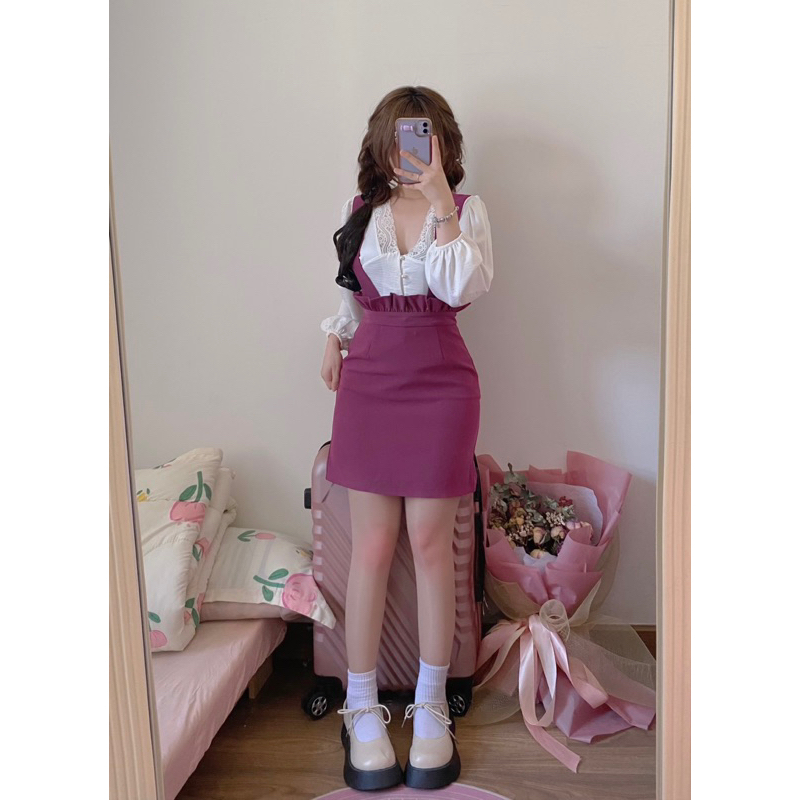 Sét áo và yếm tím