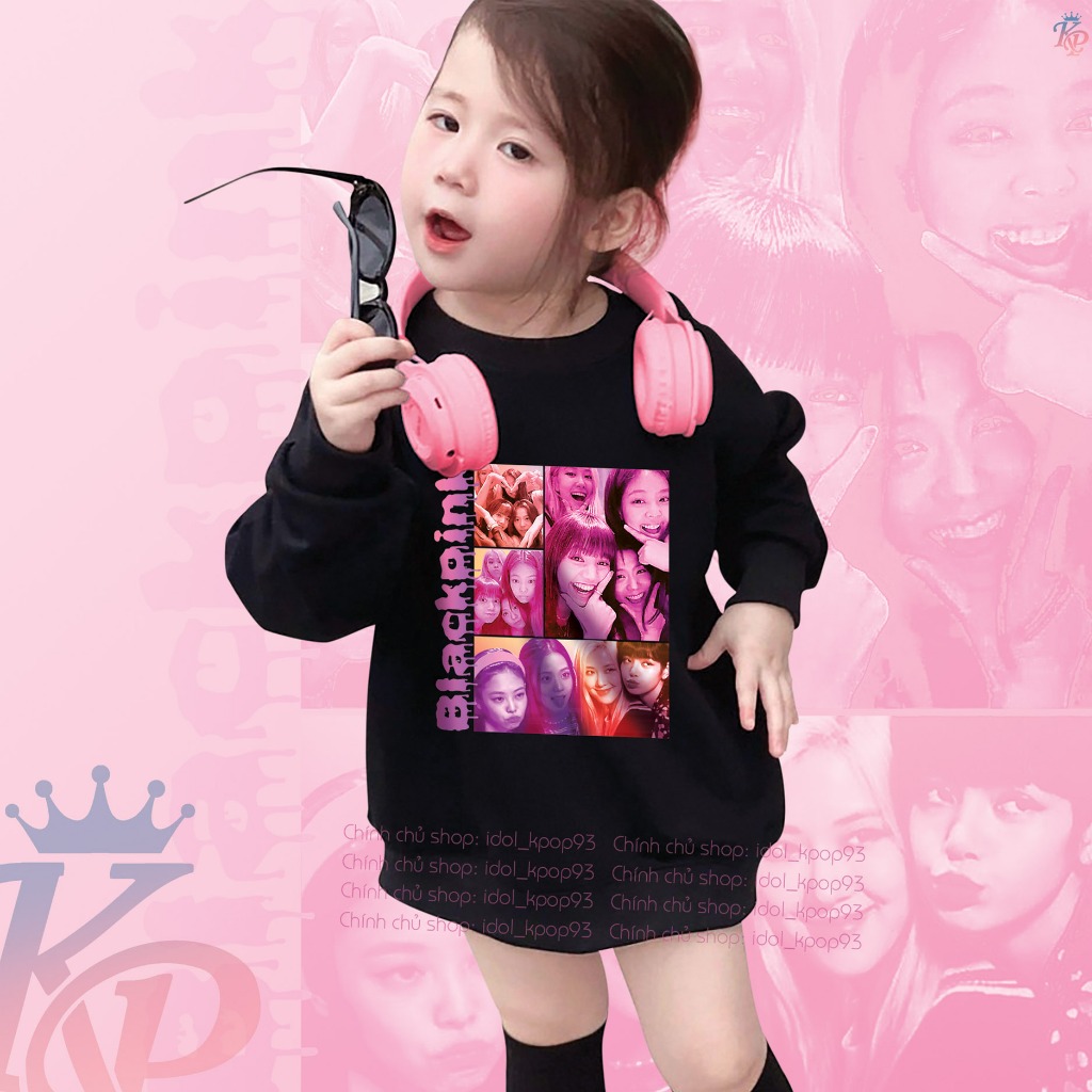 Áo Thu Đông Cao Cấp BLACKPINK Selfie. BornPink, Áo Trẻ Em, Búa Lightstick, idol_kpop93