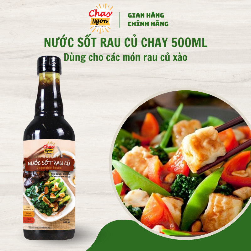 Nước Sốt Xào Chay Ngon Từ Rau Củ Chuẩn Vị Món Ăn Chai 500ml