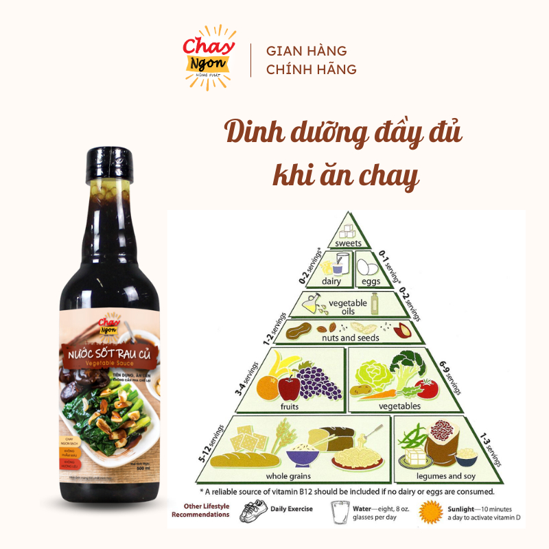Nước Sốt Xào Chay Ngon Từ Rau Củ Chuẩn Vị Món Ăn Chai 500ml