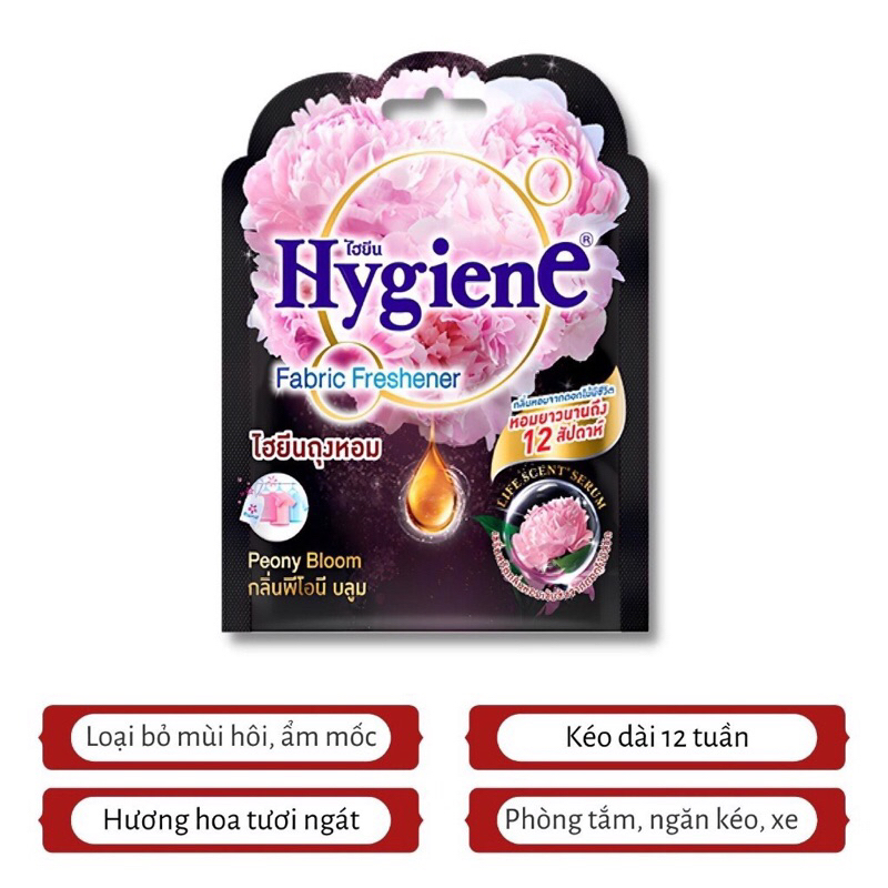 Túi Thơm Để Tủ Quần Áo Hygiene Thái Lan Thơm Phòng Treo Xe Phòng Ngủ Hương Hoa 8gr/9gr