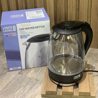 Ấm siêu tốc thủy tinh 1.7L Lebenlang - BH 2 năm chính hãng
