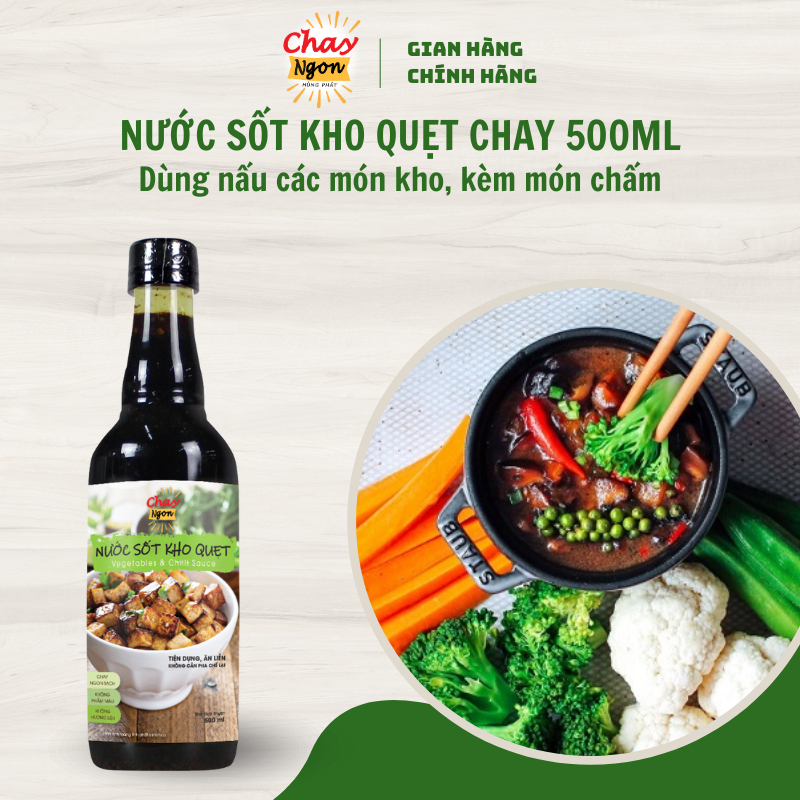 Nước Sốt Kho Quẹt Chay Ngon Chuẩn Vị Chai 500ml - Bí Quyết Chinh Phục Các Món Rau Luộc