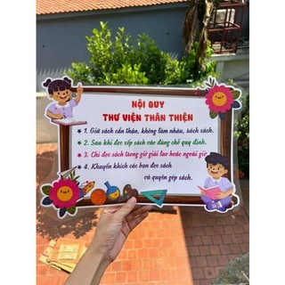 Nội quy thư viện thân thiện - Trang trí lớp học