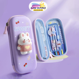 Hộp bút in nổi 3D cho bé, Hộp bút đựng đồ dùng học tập cho bé Nhiều ngăn Chất liệu cao cấp