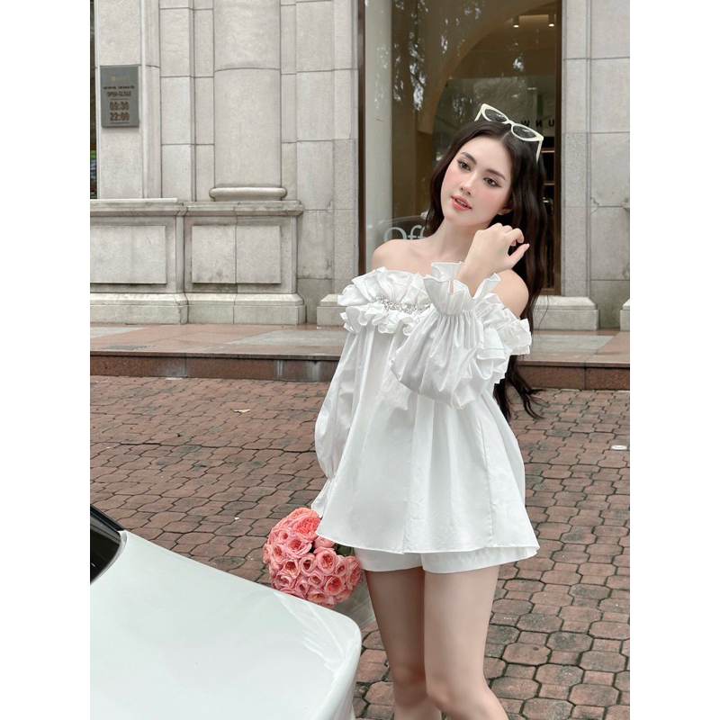 SÉT ÁO BẸT VAI + QUẦN SHORT - C05128