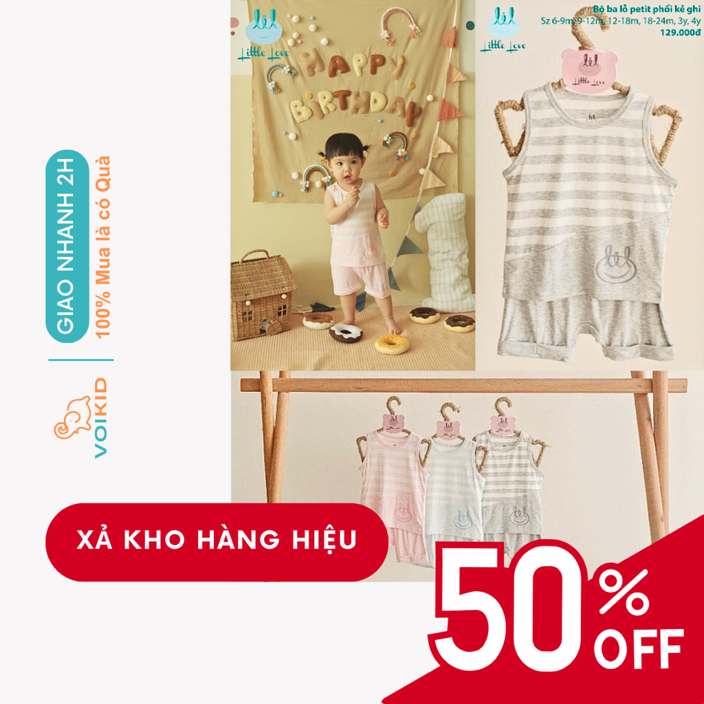 Bộ peptit cho bé ba lỗ little love lil