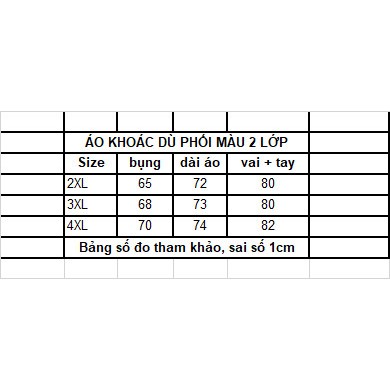 Big size - Áo khoác dù 2 lớp phối màu thời trang unisex >130kg Big Men