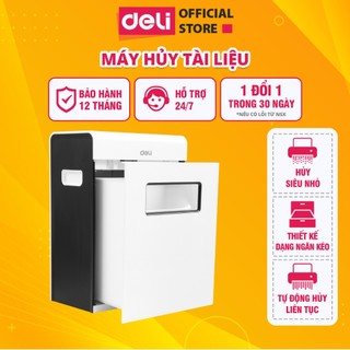 Máy Hủy Tài Liệu Deli E9921 Cao Cấp, Máy Hủy Công Suất Lớn Hủy Giấy Tờ Card CD Bảo Mật Thông Tin Tài Liệu Cho Văn Phòng