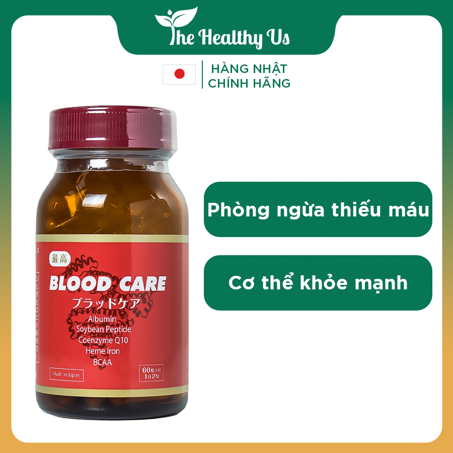 Viên uống Blood Care Jpanwell hỗ trợ bổ máu, tái tạo máu, tăng lượng máu trong cơ thể (60 viên)