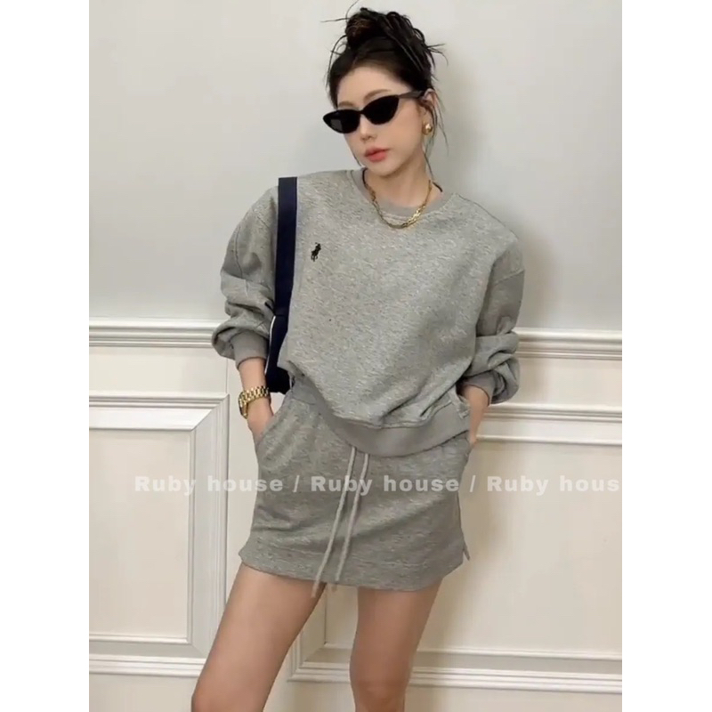 Set áo nỉ+chân váy kèm Ảnh Thật  SET017