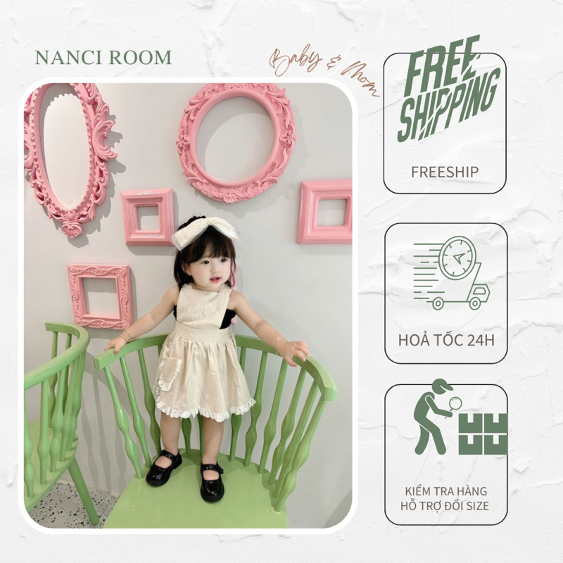 Yếm + áo xoè cô gái hà lan em bé | Nanci room
