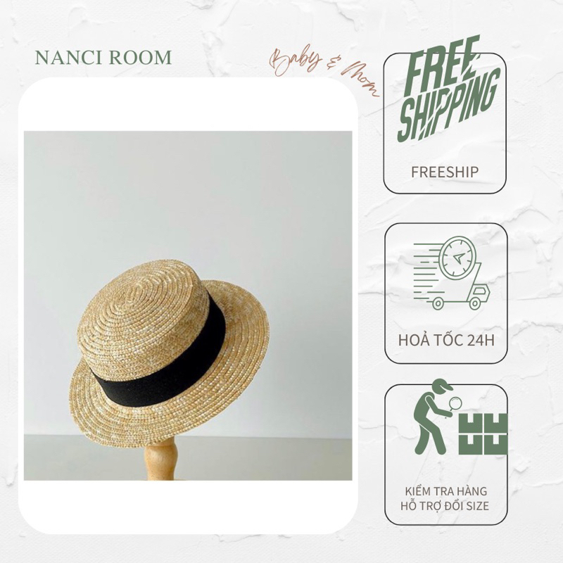 Nón cói em bé mùa hè nanci room