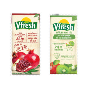 NƯỚC TRÁI CÂY VFRESH KIWI TÁO/ LỰU TÁO - HỘP 1L