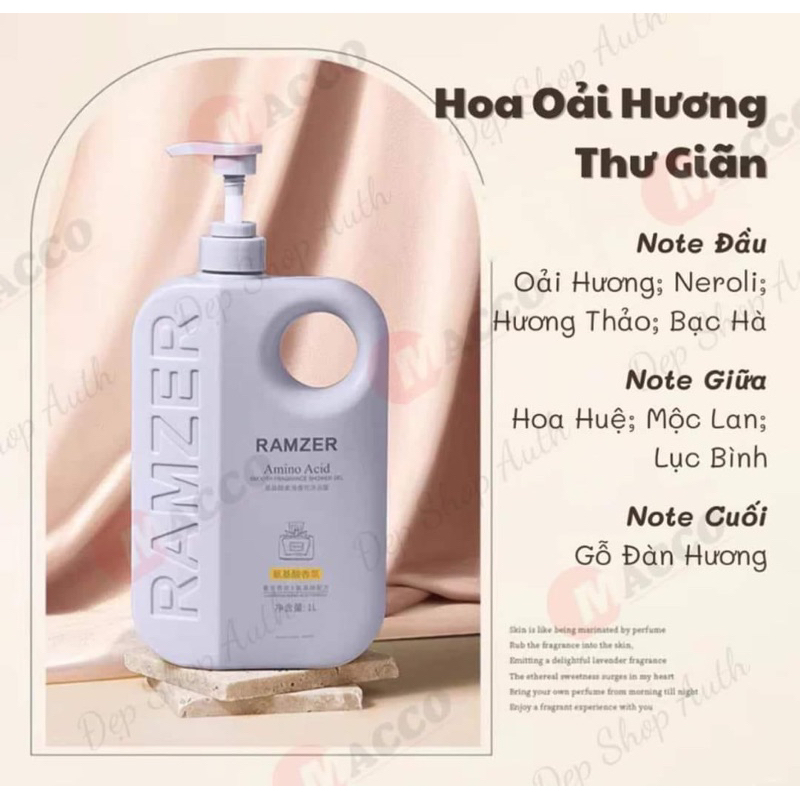 Sữa tắm chai 1000ml 2 mùi