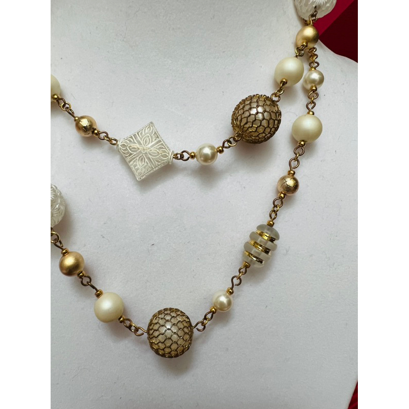 Thanh lý dây chuyền kim loại mix hạt nhựa