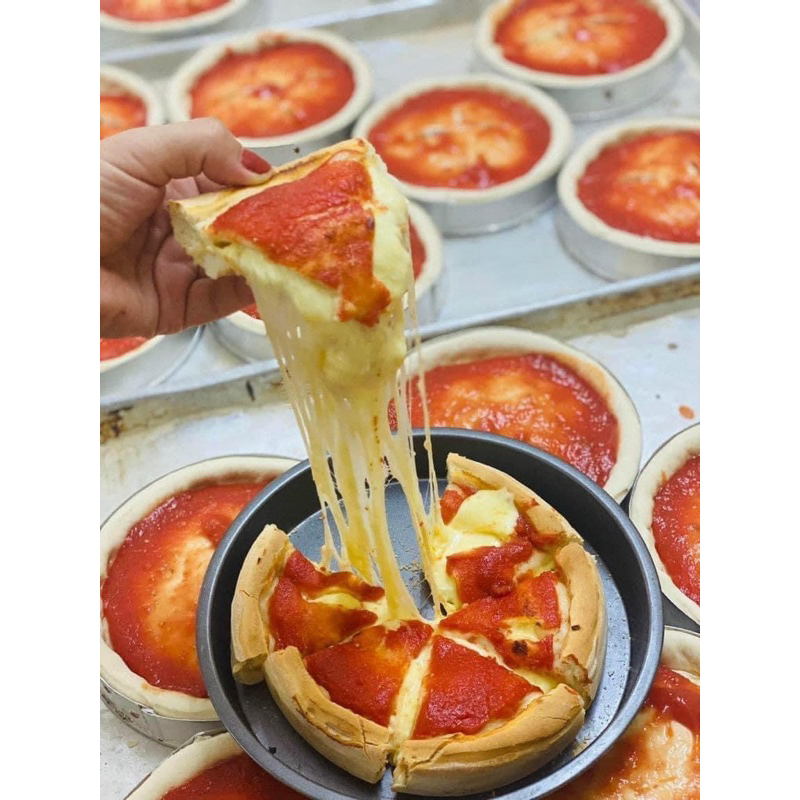 Bánh pizza chicago gấp 3 lần phomai size 16cm