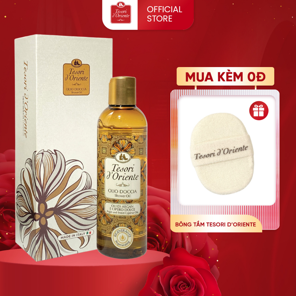 [Mã SGTTC30K giảm 30K] Tinh dầu tắm Tesori d'Oriente Argan và Cyperus - Argan & Cyperus Oils 250ml