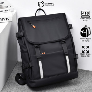Balo Detolo chống nước nhiều ngăn BL009, Balo nam đi học đẹp đựng laptop 15.6 và 16 inch, Cặp đi học nữ thời trang