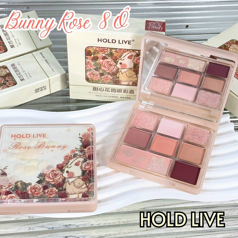 [HOLD LIVE] Bảng phấn mắt 8 ô HOLD LIVE BUNNY ROSE