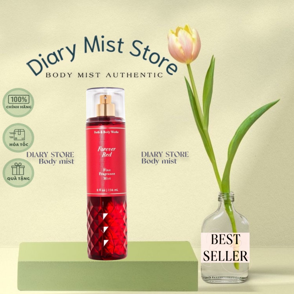 𝐃𝐢𝐚𝐫𝐲𝐦𝐢𝐬𝐭.𝐬𝐭𝐨𝐫𝐞 Sản Phẩm Tắm Dưỡng Xịt Thơm Toàn Thân Bath & Body Works - FOREVER RED