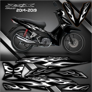 Tem xe wave rsx fi 2014/2018 mẫu tem lửa đủ mà,in decal 3 lớp không bay màu