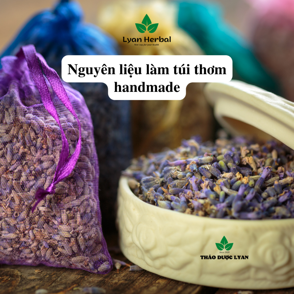 Lavender khô  hoa oải hương khô nụ làm túi thơm lavender, khử mùi đuổi muỗi, trà thảo mộc lavender