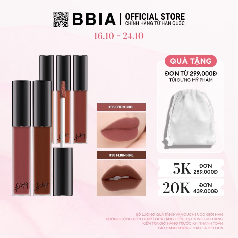 Son Kem Lì Bbia Last Velvet Lip Tint Version 8  5g Bbia Official Store